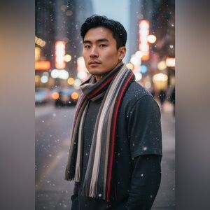 Roundtree and Yorke Unisex Striped Oblong Scarf